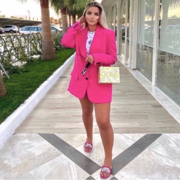 🩷 STRAIGHT CUT BLAZER - Picture 1 of 13